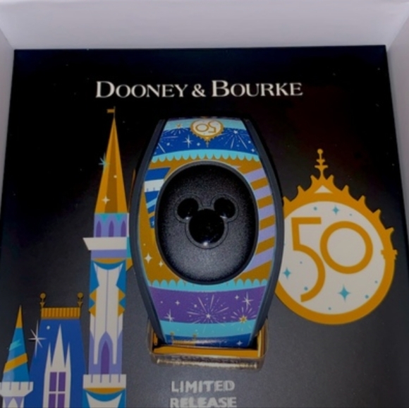 NWT Disney Dooney and Bourke 50th Anniversary Magic Band with sm 50th gift bag - Picture 1 of 4